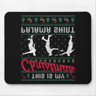 This Is My Christmas Pajama Disc Golf Ugly Sweater Mouse Pad