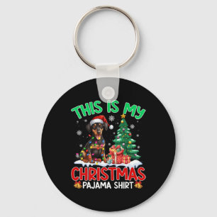 This Is My Christmas Pajama Doberman Dog Lover Xma Key Ring