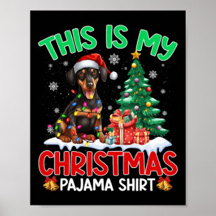 This Is My Christmas Pajama Doberman Dog Lover Xma Poster