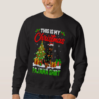 This Is My Christmas Pajama  Doberman Dog Sweatshirt