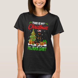 This Is My Christmas Pajama  Doberman Dog T-Shirt
