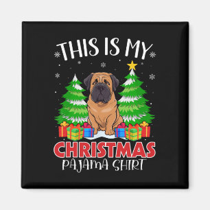 This Is My Christmas Pajama English Mastiff Dog Xm Magnet