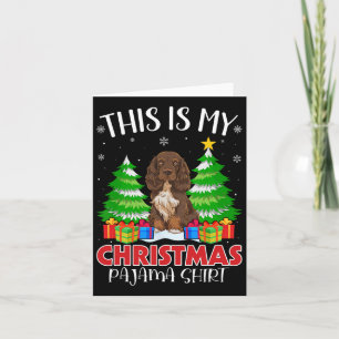 This Is My Christmas Pajama Field Spaniel Dog Xmas Card