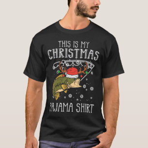 This Is My Christmas Pajama Fishing Xmas Dad Men T-Shirt