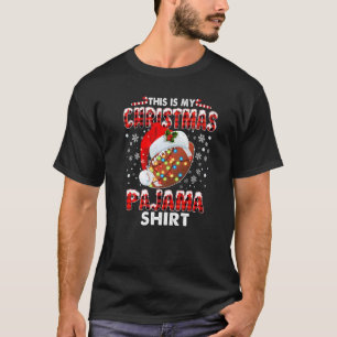 This is my Christmas Pajama Football Boys Girls M T-Shirt