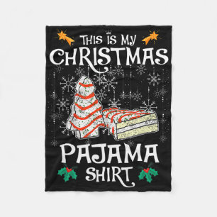 This Is My Christmas Pajama Fun Christmas Cake  Fleece Blanket