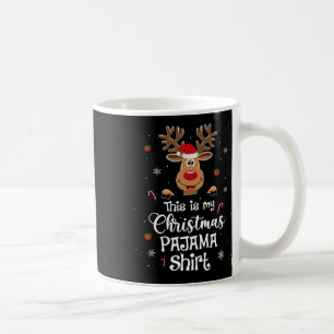 This Is My Christmas Pajama Fun Christmas Reindeer Coffee Mug