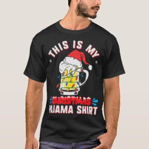 This Is My Christmas Pajama Funny Beer Mug Santa T-Shirt