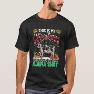 This Is My Christmas Pajama Funny Cow Lover Lights T-Shirt