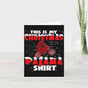 This Is My Christmas Pajama Funny Dirt Bike Motocr Card