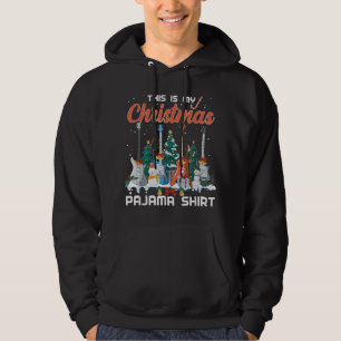 This Is My Christmas Pajama Funny Guitar Xmas Musi Hoodie