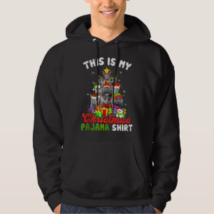 This Is My Christmas Pajama Funny Russian Blue Cat Hoodie