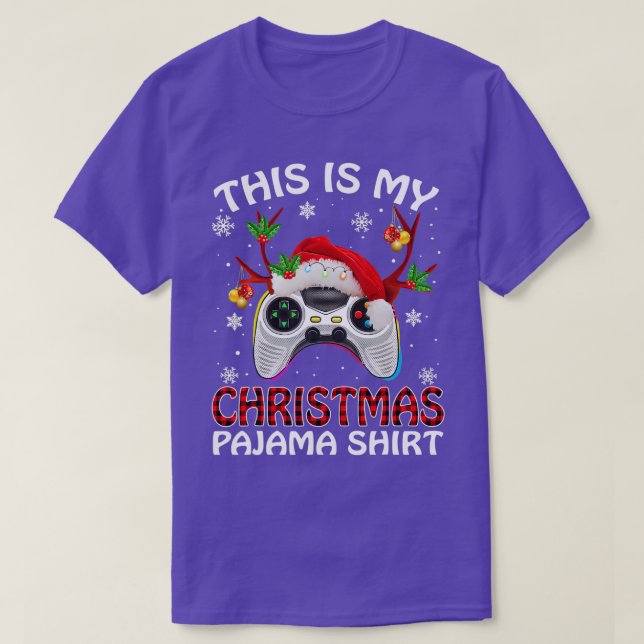 This Is My Christmas Pajama  Funny Santa Xmas Holi T-Shirt (Design Front)