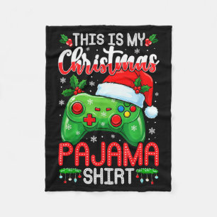 This Is My Christmas Pajama Funny Video Gamer Boys Fleece Blanket