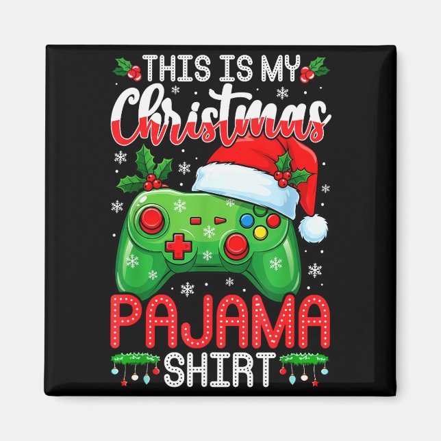 This Is My Christmas Pajama Funny Video Gamer Boys Magnet (Front)