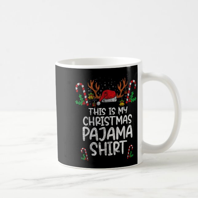 This Is My Christmas Pajama Funny Xmas Pjs Men Wom Coffee Mug (Right)