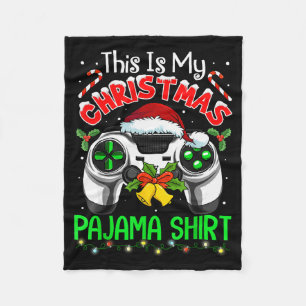 This Is My Christmas Pajama Gamer Video Game Boys Fleece Blanket