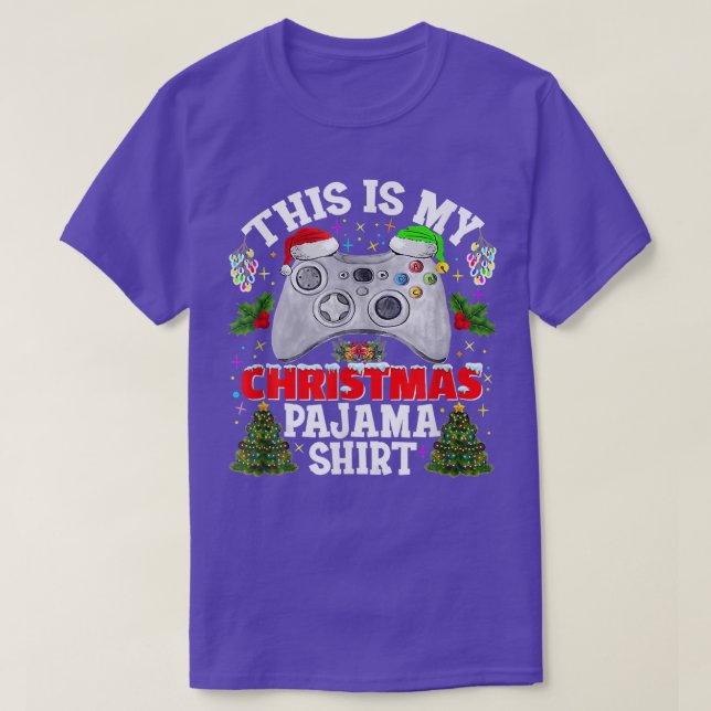 This Is My Christmas Pajama Gamer Video Game Lover T-Shirt (Design Front)