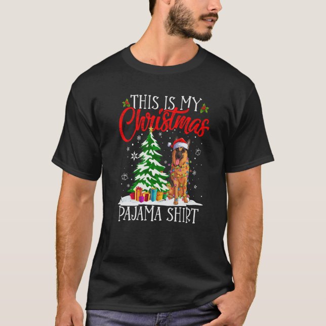 This Is My Christmas Pajama German Shepherd Christ T-Shirt (Front)