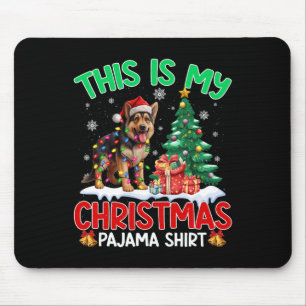 This Is My Christmas Pajama German Shepherd Dog Lo Mouse Pad