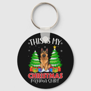 This Is My Christmas Pajama German Shepherd Dog Xm Key Ring