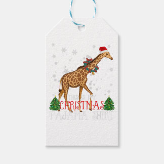 This Is My Christmas Pajama Giraffe Christmas Gift Tags