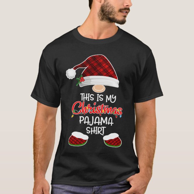 This Is My Christmas Pajama  Gnome Christmas Red P T-Shirt (Front)