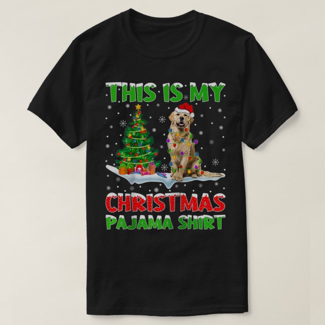 This Is My Christmas Pajama  Golden Retriever Chri T-Shirt (Design Front)