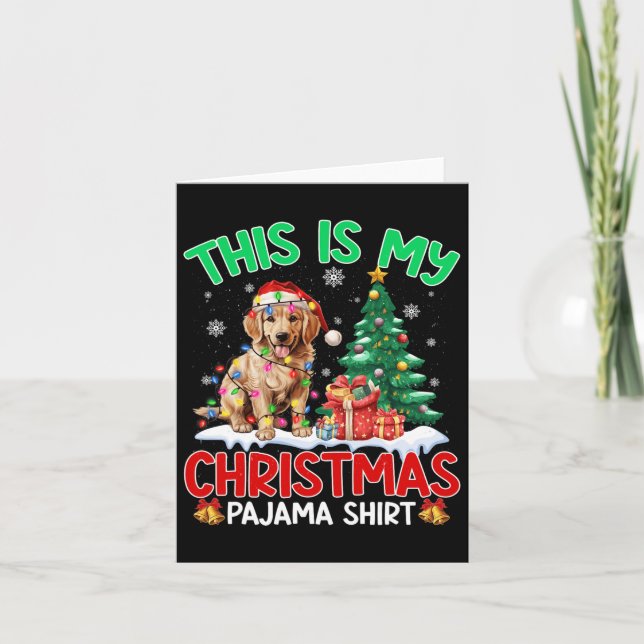 This Is My Christmas Pajama Golden Retriever Dog L Card (Front)