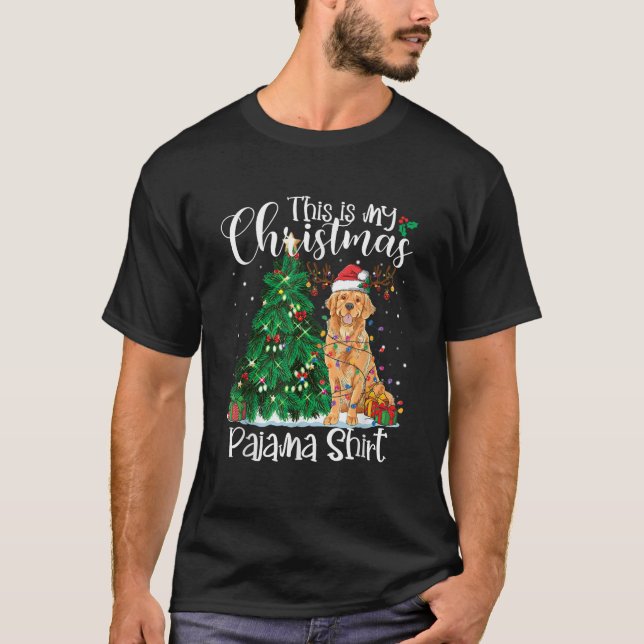 This Is My Christmas Pajama Golden Retriever Lover T-Shirt (Front)