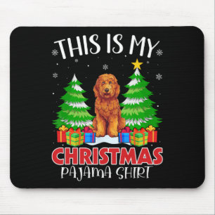 This Is My Christmas Pajama Goldendoodle Dog Xmas  Mouse Pad