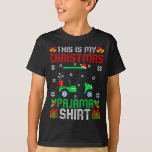 This Is My Christmas Pajama Golf Cart Xmas Srt Gol T-Shirt