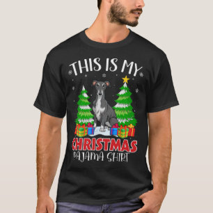This Is My Christmas Pajama Greyhound Dog Xmas Pjs T-Shirt