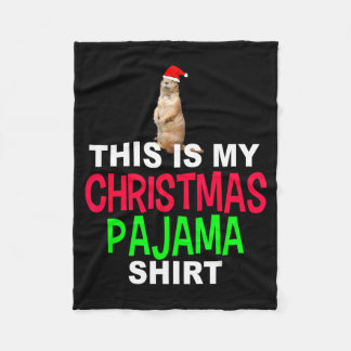 This Is My Christmas Pajama Groundhog Christmas Te Fleece Blanket