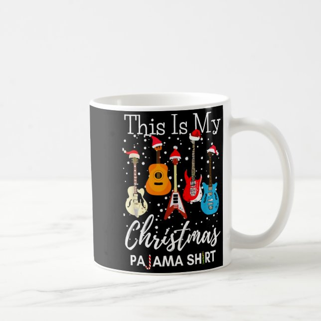 This Is My Christmas Pajama Guitar Guitarist Music Coffee Mug (Right)