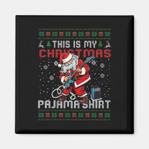 This Is My Christmas Pajama Guitar Ugly Christmas Magnet
