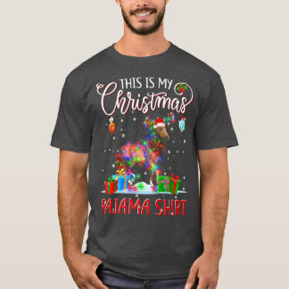 This is My Christmas Pajama  Horses Christmas Ligh T-Shirt