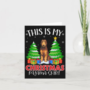 This Is My Christmas Pajama Irish Wolfhound Dog Xm Card