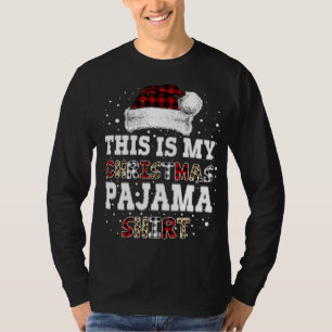 This Is My Christmas Pajama Leopard Buffalo Plaid T-Shirt