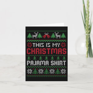 This Is My Christmas Pajama Lights Family Matching Card