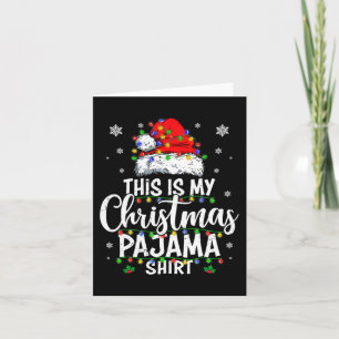 This is my christmas pajama lights men women kid card
