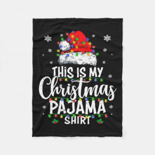 This is my christmas pajama lights men women kid fleece blanket