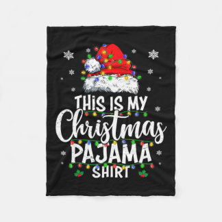 This is my christmas pajama  lights men women kid  fleece blanket