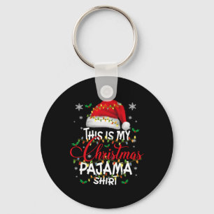 This Is My Christmas Pajama Lights Men Women Kid Key Ring