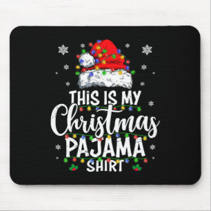 This is my christmas pajama lights men women kid mouse pad