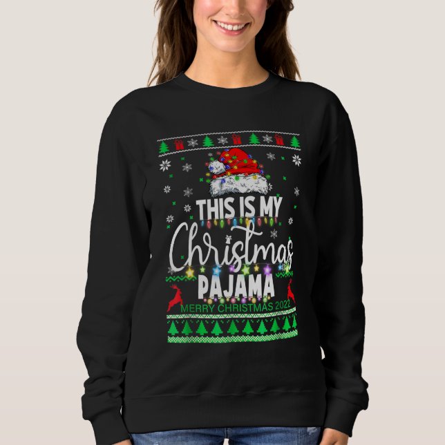 This Is My Christmas Pajama  Lights Men Women Kid  Sweatshirt (Front)