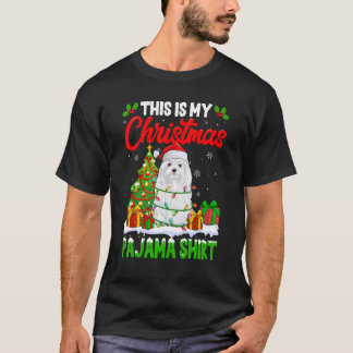 This Is My Christmas Pajama  Maltese Dog T-Shirt