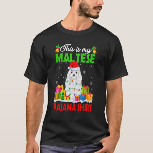 This Is My Christmas Pajama Maltese Dog T-Shirt
