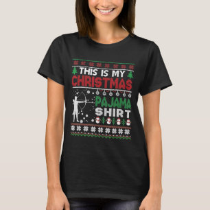 This Is My Christmas Pajama Mens Archery Ugly Swe T-Shirt