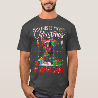 This is My Christmas Pajama  Monkey Christmas Ligh T-Shirt
